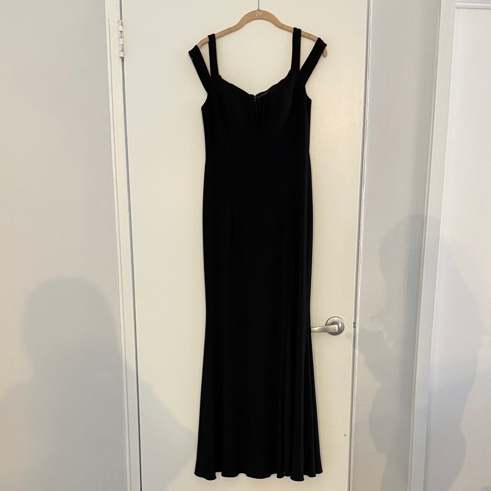 Aqua Sophisticated Black Evening Dress Size 8